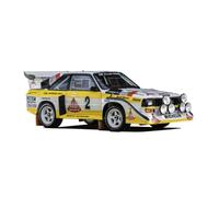 Bburago Scala 1:43 Audi Sport Quattro S1 E2 Gruppo B Rally 1985 - HB #2 | Modello ufficiale Audi Die-Cast | Leggendaria miniatura di auto da rally WRC | Modello da collezione