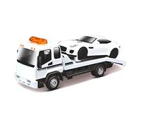 Bburago STR. Fire Tow Truck W Jaguar F-Type R 1:43