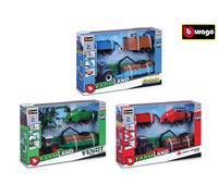 1/50 BURAGO - VALTRA - N174 TRACTOR WITH 3X TRAILER 2017 18-31704