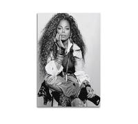BBVCCL Poster decorativo da parete con attore Janet Jackson, stampa artistica su tela, poster decorativo moderno per camera da letto, per camera da letto, 60 x 90 cm