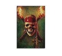 BBVCCL Poster decorativo da parete con film Pirati dei Caraibi, stampa artistica su tela, poster decorativo moderno per camera da letto, per camera da letto (50 x 75 cm)