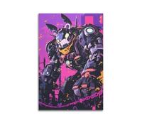 BBVCCL Poster decorativo da parete su tela, motivo: orecchie di orso Cyberpunk Mecha, poster decorativo moderno, per camera da letto, 30 x 45 cm