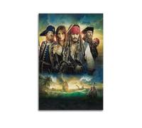 BBVCCL Poster decorativo da parete su tela, motivo: Pirati dei pirati sulle maree sconosciute, stampa artistica moderna per camera da letto, 50 x 75 cm