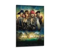 BBVCCL Poster decorativo da parete su tela, motivo: Pirati dei pirati sulle maree sconosciute, stampa artistica su tela, poster decorativo moderno per camera da letto, 20 x 30 cm