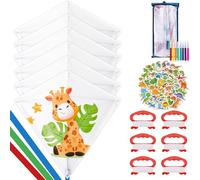 BBWELL Aquilone Fai da Te per Bambini,Aquilone per Bambini e Adulti,Bambinis Bianco Kite,Aquilones,Ideale per Principianti Adulti,Facile da Volare,Spiaggia ed Estivi Giocattolo All'aperto