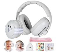 BBWELL Cuffie Antirumore bambino, 2 in 1 per Neonati da 0 a 36 Mesi e Bambini da 3 a 8 Anni, Elastiche Regolabili, Protezioni Acustiche per Migliorare il Sonno in Viaggio
