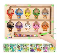 BBWELL Labirinto Magnetico,Giochi Bambini 3-8 Anni,Montessori Busy Board,Gioco del Labirinto Magnetico in Legno per Bambini,Colori e Numeri,Gioco Educativo di Abilità Motorie,Regalo per bambinis