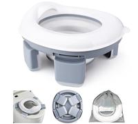 BBWELL Riduttore WC Bambini Portatile,Vasino Portatile per Bambini da Viaggio,Sedile portatile per vasetto per bambini,3 in 1 Pieghevole Interno Esterno Toilette Sedile del Water Addestramento