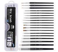 BBWELL Set Di Pennelli,18 Pezzi Pennelli per Dipingere,Pennelli per Modellismo per Pennellis Acrilici, Acquerelli,Pennello di Dettaglio in Miniatur,Precisione Pittura con Contenitore