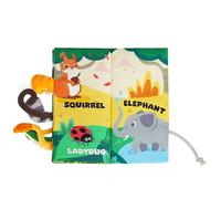 BBWOO Libri di Stoffa per Neonati,giochi neonato 0-3-6 mesi,neonato accessori utili,tummy time neonato,libri tattili per bambini,giochi dentizione neonato (Elefanti)