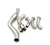 BBWUQIU Tubo Scarico Centrale Moto Compatibile con Yamaha per MT-09 FZ-09 Tracer9GT XSR900 2021 2022 2023 Scarico Motocicletta Tubo Collegamento Centrale Anteriore per Escape Muffler