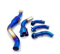 BBWUQIU Tubo Scarico Centrale Moto Compatibile con Yamaha per MT-09 FZ-09 Tracer9GT XSR900 2021 2022 2023 Scarico Motocicletta Tubo Collegamento Centrale Anteriore per Escape Muffler