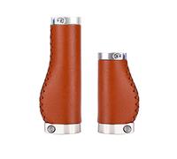 BBxunsless Manopole per manubrio della bicicletta, in microfibra di PVC, ergonomiche, cucite a mano, stile casual, retrò, antiscivolo, con doppio blocco, per MTB, bici da strada