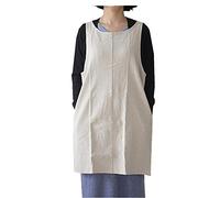 Grembiule in Morbido Cotone e Lino Tinta Unita con Incrocio Incrociato Grembiuli Giapponesi Stile X Forma Cucina Vestiti Regalo per Donne Chef inaugurazione della casa