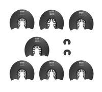 BBYPP 7 Pezzi Lame Oscillanti Semicerchio, Diametro 88mm Semicerchio Multiutensile Lame Utensile Universali a Sgancio Rapido, Per Legno Plastica PVC