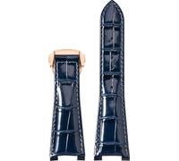 BBZ 25MM Folding Buckle Pelle Watch Strap Compatible con Omega Constellation Series Men Concave Interface Pelle WatchCinturino