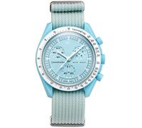 BBZ cinturini nylon 20mm Compatibile con Omega X Swatch Moon Watches Men Women，Vivoactive 3, Forerunner 245/645, Vivomove HR, Galaxy Watch