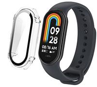 BBZ Cinturini per orologi compatibili con Xiaomi Smart Band 8,Protezione schermo vetro temperato