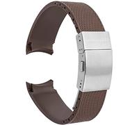 BBZ Cinturino impermeabile in gomma siliconica da 21 mm compatibile con Longines Conquest HydroConquest L3 Cinturino per orologio Accessori con fibbia pieghevole