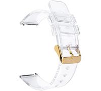 BBZ Cinturino trasparente Compatibile con Samsung Galaxy Watch Active 2 Strap/Galaxy Watch 4 40mm/44mm Cinturino, 20mm Silicone Wristband for Galaxy Watch 4 Classic/Watch 3 41mm/Garmin Vivoactive 3