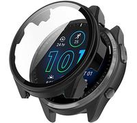 BBZ Cover compatibile con Garmin Forerunner 965 Custodia,2pcs Ultra Smartwatch Case Silicone Skins Pounch, Anti-scratch Clear TPU Bumper Cover Shell per Garmin Forerunner 965