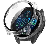 BBZ Cover compatibile con Garmin Forerunner 965 Custodia,2pcs Ultra Smartwatch Case Silicone Skins Pounch, Anti-scratch Clear TPU Bumper Cover Shell per Garmin Forerunner 965