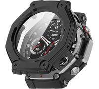 BBZ PC + Screen Tempered Film,Anti-Scratch All-Inclusive Watch Custodia Compatibile con Amazfit T-Rex3