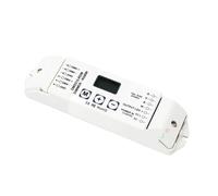 BC-844 Controller for striscia luminosa a LED monocromatica/CCT/RGB/RGBW Interruttore a 4 canali dimmer Striscia luminosa 12V-24V DMX512 Decoder RDM Schermo OLED