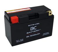 BC BATTERY Batteria Avviamento Moto al GEL 12V 6Ah BCT7B-4-GEL Moto&Scooter, esente da manutenzione sigillata precaricata simile a YT7B-BS