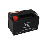 BC BATTERY Batteria Moto al GEL 12V 6Ah BCTX7A-GEL moto&scooter, esente da manutenzione sigillata precaricata simile a YTX7A-BS