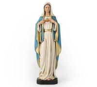 BC BUILDCLASSIC Statuetta cattolica del cuore immacolato di Maria, della Vergine Maria, beata Madre per la casa, scultura rinascimentale a mano, regali per la mamma, decorazione cattolica, 15,2 cm