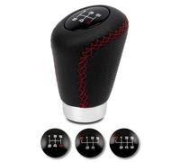 Bc Corona 1 Pommello Leva Corto 27mm Modelo Sport pomello Cambio Leva Auto en Pelle Colore Nero/Rosso