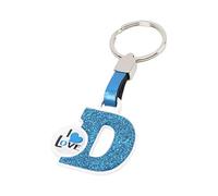 BC CORONA Portachiavi Lettera D Blu
