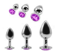 BC2D-Squisito Metallo in Acciaio Diamante (Viola) plúg ànalé dilàtatóré ànàl ànàleséx tóy kit bútt dilatàtóri palliné ànàli dildó séxytóysys vibràtoréper próféssionàlé in ànó per donna uomo coppie