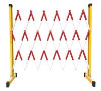 Bcade espandibile in metallo - cassaforte portatile per pedoni con ruote, guardrail per cantieri, non sbiadisce, rosso, 120 x 400 cm e 120 x 250 cm Opts