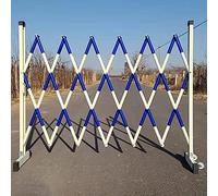 Bcade portatile espandibile in metallo, per vialetti, eventi e centri commerciali, facile da spostare, 1,2 m x 7 m, blu