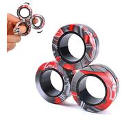BCBF 3 Pezzi Fidget Toys,Anelli Magnetici Giocattolo Agitarsi, Magneti Anti Stress Oggetti per Terapia di Sollievo Dall'Ansia,Antistress, ADHD Giocattoli Agitarsi,Pacchetto Agitarsi Ottimo Regalo(B)