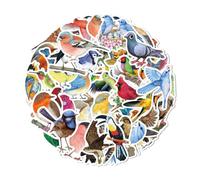 BCBF 50 Pezzi Adesivi per Uccelli,Adesivi Uccelli, Stickers Aesthetic,Adesivi Vintage, Adesivi in Vinile One Piece per Bottiglie d'Acqua, Laptop, Skateboard, Notebook, per Adulti, Bambini