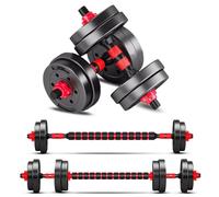 BCBIG Set di manubri corti, 3 in 1, 10/20/30 kg, per uomini e bilanci rosso 10KG