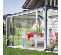 BCBIG Telone Impermeabile in PVC Trasparente con Occhielli per Giardino e Gazebo,Telo di Copertura per Piante,Barbecue,Tetto,Resistente agli Strappi e Resistente,3x6m