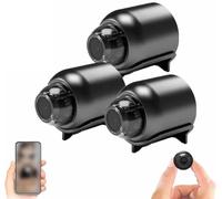 Bccnerty - Telecamera domestica Cat-Eye, micro mini telecamere wireless WiFi 1080p HD, app remota e visione notturna, per casa, interni, esterni (3 pezzi)