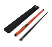BCE Accura - Stecca da Biliardo/Snooker con Custodia Morbida, 2 Pezzi, Colore: Arancione Bruciato