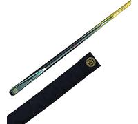 BCE JWS.250am - Stecca da Biliardo/Snooker in Frassino nordamericano, Lunghezza 145 cm, Punta 9 5 mm, con Custodia Classica, Fusto Nero/Legno Naturale