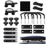 BCENG Set di fissaggio per box da tetto a U, montaggio universale per auto, furgone, set di montaggio per box da tetto, staffa di fissaggio a U, 23 pezzi, fissaggio universale per auto, furgone, kit