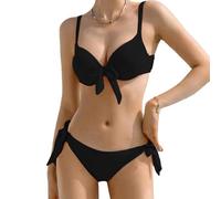 Bcenoilua Costume da Bagno Donna Tie Laterale Costume da Bagno Regolabile Sexy Classico Push Up Reggiseno a Triangoli Vita Bassa Bikini Slip Estivi Beachwear HM