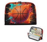 BCFHRGT Astuccio portapenne di grande capacità, multiuso, per adolescenti, materiale scolastico, giocatore di pallacanestro, giocatori di squadra