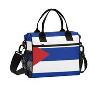 BCFHRGT Borsa per il pranzo con bandiera di Cuba per bambini con tracolla per insegnante borsa per il pranzo per adulti palestra