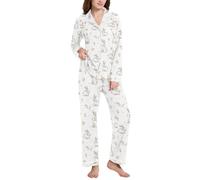 BCFHRGT Cartoon Dolce Lop-eared Coniglio Comode Donne Collared Pigiama Set, Cartone animato Dolce Lop-orecchie Coniglio, Medium