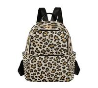 BCFHRGT Falso Glitter Leopard Print Beige 35,5 cm M Size convertibile, zaino alla moda per le donne piccolo zaino borsa per pannolini per scuola e infermiera
