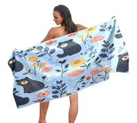 BCFHRGT Funny Bears - Asciugamani da bagno blu da 78,7 x 177,8 cm, morbidi e assorbenti, extra large, per adulti, accessori essenziali per la spiaggia e le vacanze